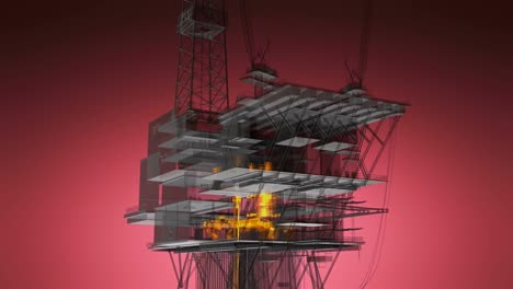 Plataforma-De-Procesamiento-Central-De-Petróleo-Y-Gas-De-Rotación-De-Bucle